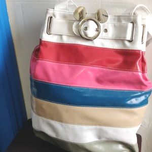 Walt Disney Mickey Mouse Multicolor Striped Purse